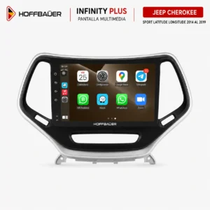 Jeep Cherokee Sport Latitude Longitude 2014 al 2019 Pantalla Hoffbaüer Infinity Plus CarPlay & Android Auto