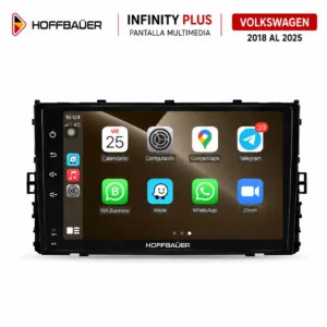 Volkswagen 2018 al 2025 Pantalla Hoffbaüer Infinity Plus CarPlay & Android Auto