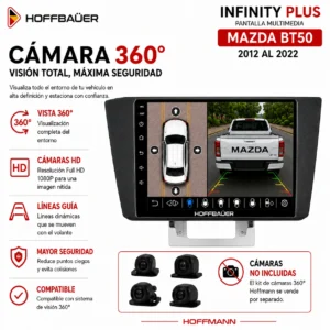 Mazda BT50 2012 al 2022 Pantalla Hoffbaüer Infinity Plus CarPlay & Android Auto