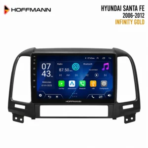 Hyundai Santa Fe 2006 al 2012 Pantalla Hoffmann Infinity Gold Carplay & Android Auto Sistema Linux