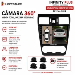 Subaru Impreza Forester WRX STI  XV 2012 al 2014 Pantalla Hoffbaüer Infinity Plus CarPlay & Android Auto
