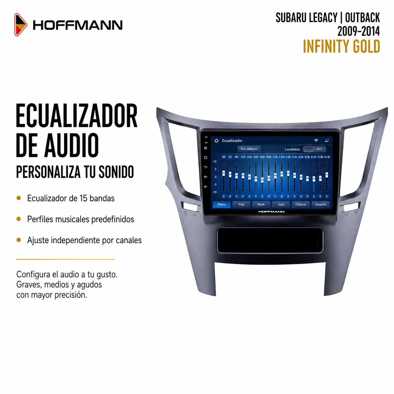 Subaru Legacy | Outback 2009 al 2014 Pantalla Hoffmann Infinity Gold Carplay & Android Auto - Imagen 5