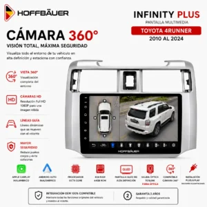 Toyota 4Runner 2010 al 2024  Pantalla Hoffbaüer Infinity Plus CarPlay & Android Auto