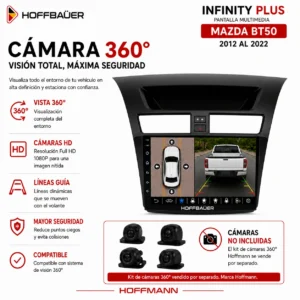 Mazda BT50 2012 al 2022 Pantalla Hoffbaüer Infinity Plus CarPlay & Android Auto