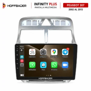 Peugeot 307 2002 al 2013 Pantalla Hoffbaüer Infinity Plus CarPlay & Android Auto