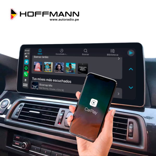 BMW Serie 5 F10 F11 CIC NBT 2010 al 2017 Pantalla Hoffmann OEM Plus CarPlay Android Auto - Imagen 2