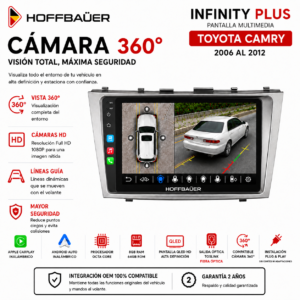 Toyota Camry 2006 al 2012 Pantalla Hoffbaüer Infinity Plus CarPlay & Android Auto
