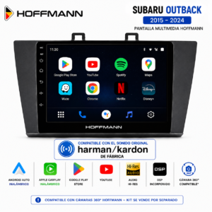 Pantalla Hoffmann compatible con sistema de sonido Harman Kardon original Subaru Outback.