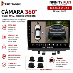 Mazda 2 CX3 2014 al 2022 Pantalla Hoffbaüer Infinity Plus CarPlay & Android Auto