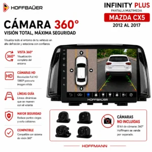 Mazda CX5 2012 al 2017 Pantalla Hoffbaüer Infinity Plus CarPlay & Android Auto