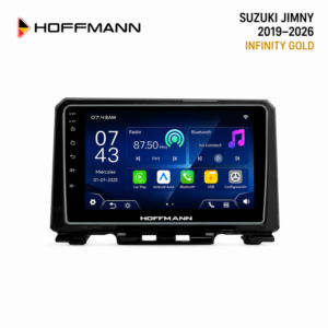 Pantalla Hoffmann Infinity Gold para Suzuki Jimny 2019–2026 con Apple CarPlay y Android Auto inalámbricos