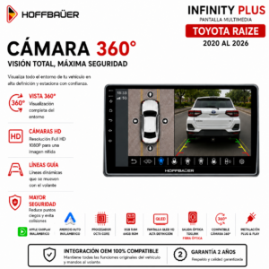 Toyota Raize 2020 al 2026 Pantalla Hoffbaüer Infinity Plus CarPlay & Android Auto