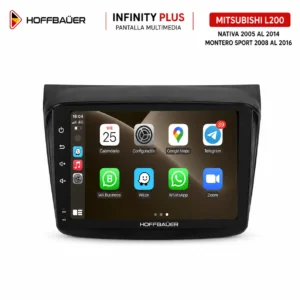 Mitsubishi L200 - Nativa 2005 al 2014 | Montero Sport 2008 al 2016 Pantalla Hoffbaüer Infinity Plus CarPlay & Android Auto