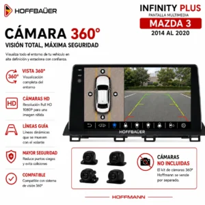 Mazda 3 2014 al 2020 Pantalla Hoffbaüer Infinity Plus CarPlay & Android Auto