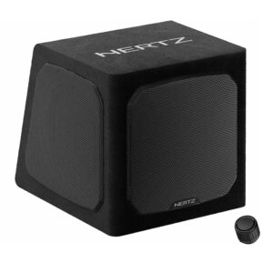 Subwoofer amplificado Hertz DBA 201 de 8" con 220W RMS. Potencia y fidelidad italiana para tu auto.